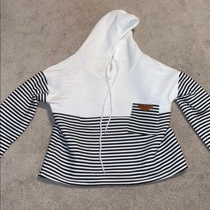 Stripes cropped sweatshirt